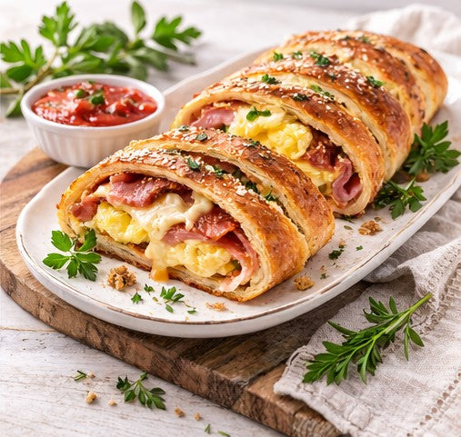Breakfast stromboli